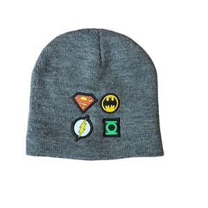 Justice League DC‎ Comics Superhero Logo Beanie Hat Kids Gray
